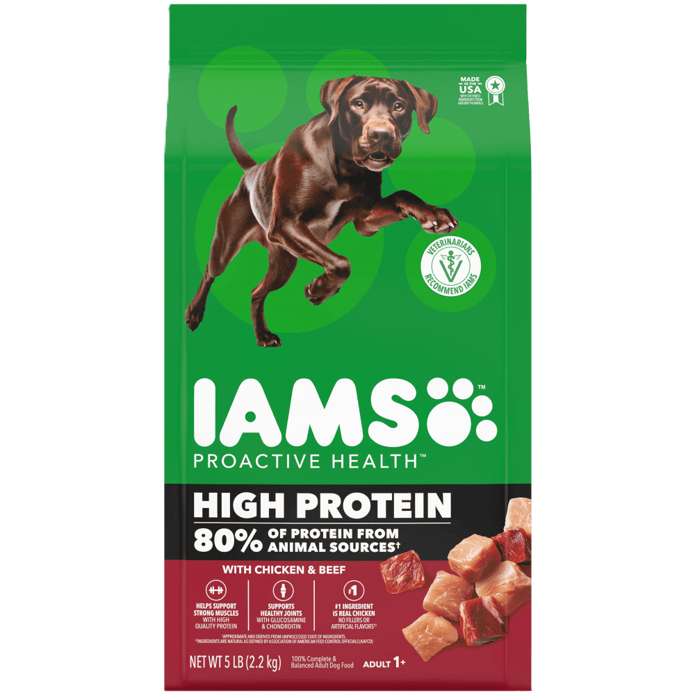IAMS Proactive Health High Protein Dry Dog Food With Chicken & Beef