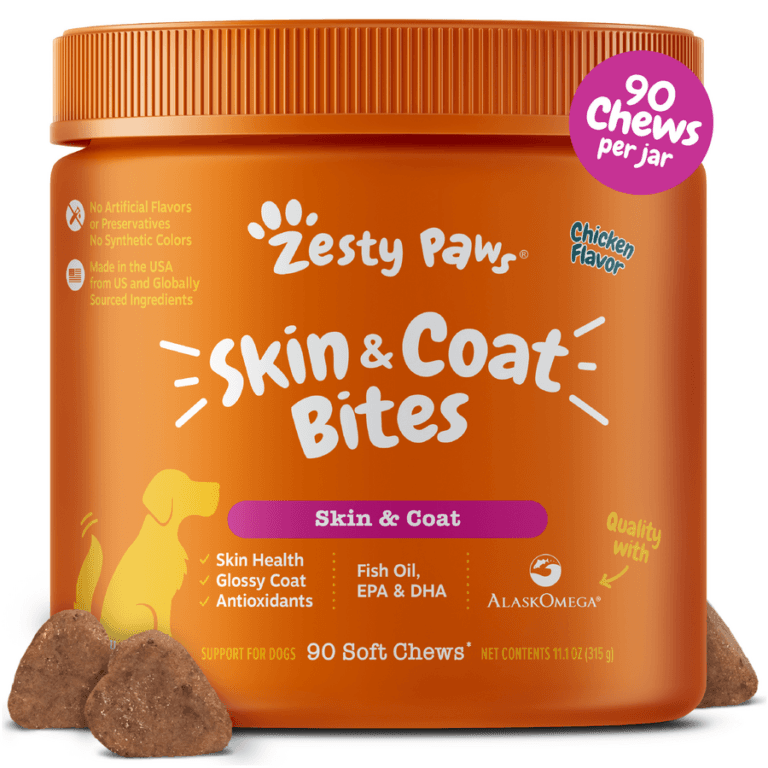 Zesty Paws Skin and Coat Bites for Dogs
