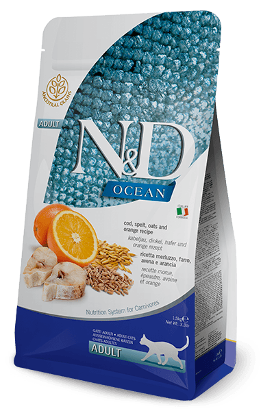 Farmina N&D Ocean Cod, Spelt, Oats & Orange Adult